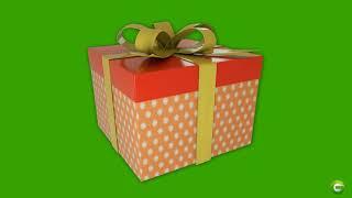 gift box 3d animation || green screen|| birthday gift box