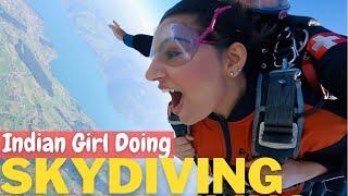 Indian Girl Doing SKYDIVE In Switzerland    | Flying Abroad