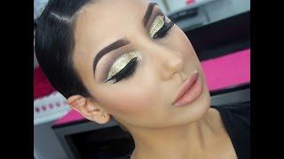 New Years Glitter makeup look - EbonyMaizeMakeup -