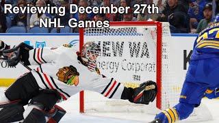 Reviewing December 27th NHL Games