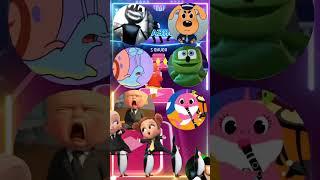 Cartoon Cat, Sheriff Labrador, SpongeBob, Gummy Bear, Baby Boss, Baby Shark Tiles Hop