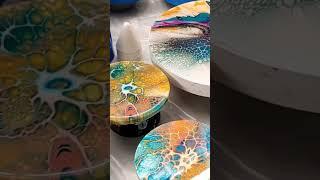 Final touches before an art show... #art #oddlysatisfying #fluidart