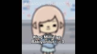 King Millie'ye Bakıyordur... Toca Life Queen {Fan} #MillieandKing #kingfamily #shorts