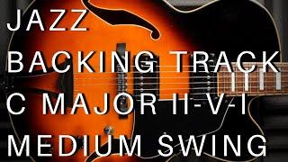 Jazz Guitar Backing Track 2 - 5 - 1 | C Major (Medium Swing)