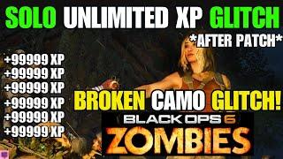 FAST SOLO UNLIMITED XP GLITCH BO6! (LEVEL 1000 GLITCH / INFINITE CAMO FARM) SOLO BO6 ZOMBIES GLITCH