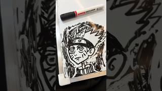 Drawing Naruto on whiteboard ️ #art #animeskech #drawing #skechart #penart #anime