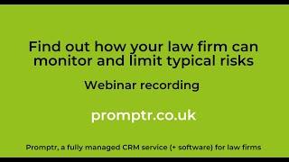 Find out how to manage common law firm risks with CRM technology