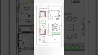 1500 Sqft 2bhk house plan |  #floorplan #2bhk #housedesign