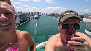 Icon of the Seas Hideaway Pool Daybed on Embarkation Day!