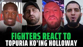 Fighters REACT to Ilia Topuria’s unbelievable KNOCKOUT of Max Holloway, Khamzat Sub Whittaker, Conor