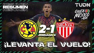 Resumen y goles | América 2-1 Necaxa | Grita México AP2021 - J2 | TUDN