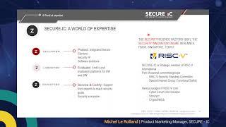 Tech Talk with Secure IC Overview of Secure IC Solutions to Secure RISC V Core