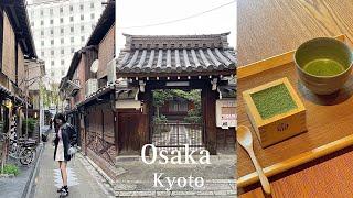 [Vlog] Osaka travel   | Kyoto Day Trips | Must-see cafes, restaurants️, without a gas pass