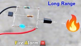 Long Range  Fire Detector Alarm | How To Make A Simple Fire Alarm | Best Science Project