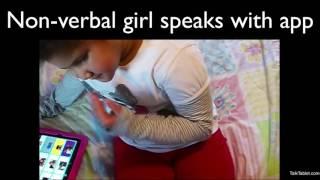 Non-verbal girl uses speech app to talk to mom