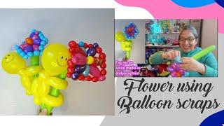 Spring flower balloon scraps tutorial.