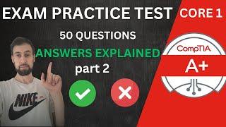 CompTIA A+ Certification Practice Test 2024  (Exam 220-1101) (50 Questions with Explained Answers)