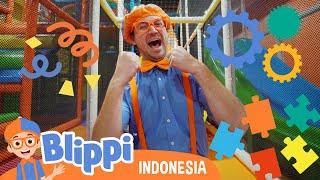 Taman Bermain Anak! Penuh Permainan | Blippi Bahasa Indonesia - Video Anak-Anak | Petualangan Blippi