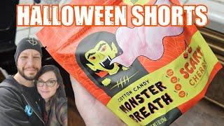 HalloWEen Shorts - 7-Eleven Mixed Halloween Gummies & Cotton Candy Monster Breath Scary Cherry