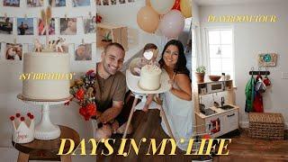 DAYS IN MY LIFE | baby turns one, playroom tour, & current toy rotation for our 1 & 4 year old