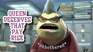 Roz being done with her job in Monsters Inc for just over 3 minutes straight 