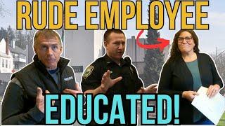 CITY VIOLATES STATE RECORDS LAW! - RUDE EMPLOYEE GETS EDUCATED BY POLICE!