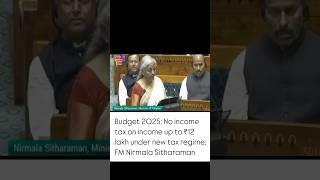 Budget 2025: No Income Tax Payable Up To Rs 12 Lakh#viralvideo