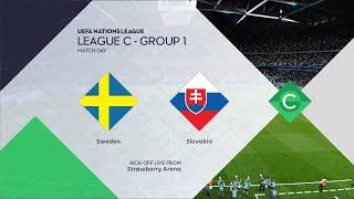 Sweden vs Slovakia | Strawberry Arena | 2024-25 UEFA Nations League | PES 2021