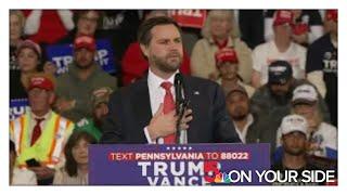 Republican Vice Presidential candidate JD Vance holds a campaign rally in Pennsylvania