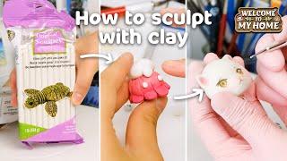 Sculpting a Cute Character with Polymer Clay | Cozy Tutorial for Beginners 