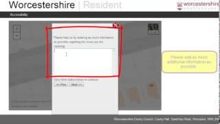 Worcestershire County Council - Pothole Reporting