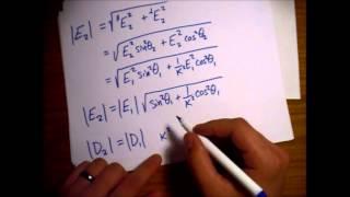 Electric Field and Displacement Field at Angled Interface between Dielectric and Vacuum