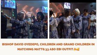 WOW! BISHOP OYEDEPO AND FAMILY SHOW UP IN MATCHING MATT6:33 ASO EBI TONIGHT AT HIS 70TH BIRTHDAY