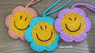 Smile! Crochet Smiley Keychain Tutorial | Crochet Bag Charm Keychain | Chompu Handicrafts