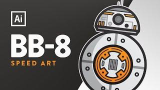 Star Wars BB8 Illustration | Speed Art | Adobe Illustrator