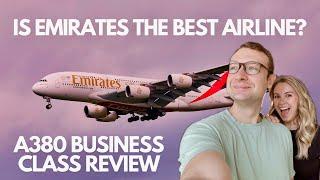 Emirates Business Class Review  A380 Milan to New York (Two Story Plane WITH A Bar On Board)