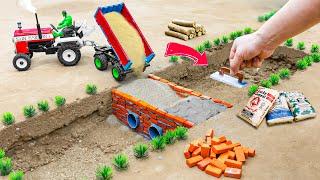 diy mini tractor Build a overhead bridge construction science project | @sunfarming7533