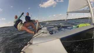 Hobie 18 Fast Double trap Sailing