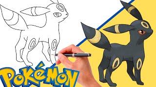 Como Desenhar FACILMENTE O POKÉMON UMBREON ! #197 | geração 2