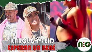 Karol G embarazada de Feid su primer hijo