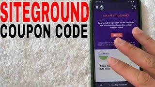   Siteground Coupon Code 