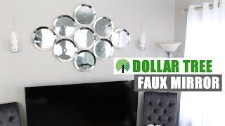 DOLLAR TREE DIY WALL DECOR | Huge Faux Mirror Home Decor Idea