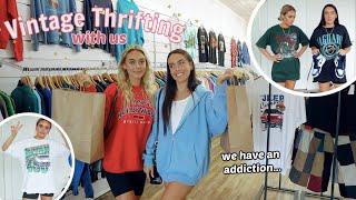 Come Vintage Thrifting With Us! (Haul + Try on) | Mescia Twins