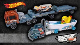 2024 Hot Wheels Super Rigs Scrubba Dub Driver & Straight Freightin' - Unboxing and Review