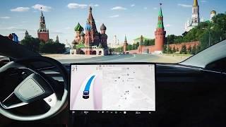 First Tesla Full Self-Driving Run in Russia!