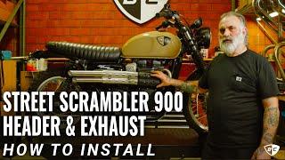 How to Install Competition Header Decat with Shotgun Slip On Exhaust on Street Scrambler 900