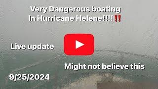 Helene Raw Footage: INSANE Boat Docking in 50 Knots of Wind – Boating in a Hurricane Danger‼️