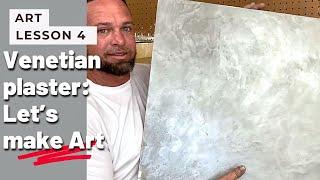 Venetian Plaster tutorial: Metallic Stone Sample
