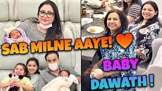 Baby Ka Pehla Din Ghar! ️ Rishtedaron Ki Mulaqat & Gifts!  Baby Size Mini Dawath Daily VLOG 29