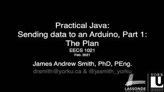 Practical Java: Sending Data to an Arduino, Part 1 (The Plan)